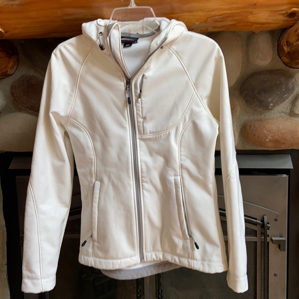 Kirkland brand fleece lined jacket with hood